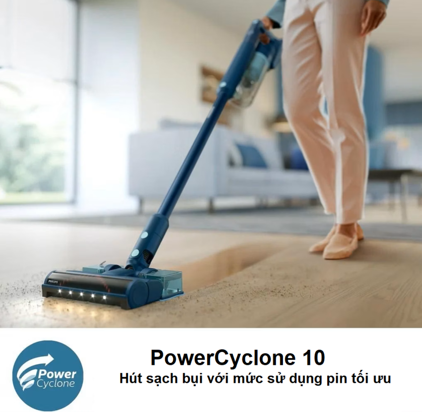 Máy hút bụi không dây Aqua Series 5000, thế hệ 10 chuyên nghiệp. Thương hiệu Hà Lan cao cấp Philips - XC5141. HÀNG CHÍNH HÃNG