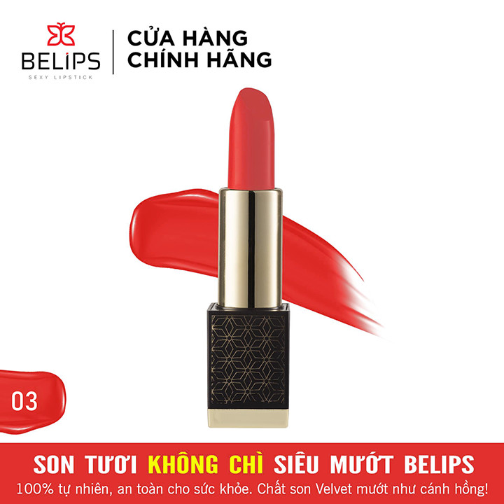 Son Môi Belips Son Tươi Mỏng Nhẹ Mềm Môi 100% thiên nhiên không chì an toàn cho bà bầu