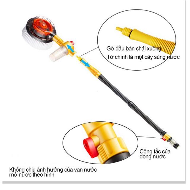 Cây vệ sinh rửa xe tự động tạo dung dịch tẩy rửa, xoay tròn