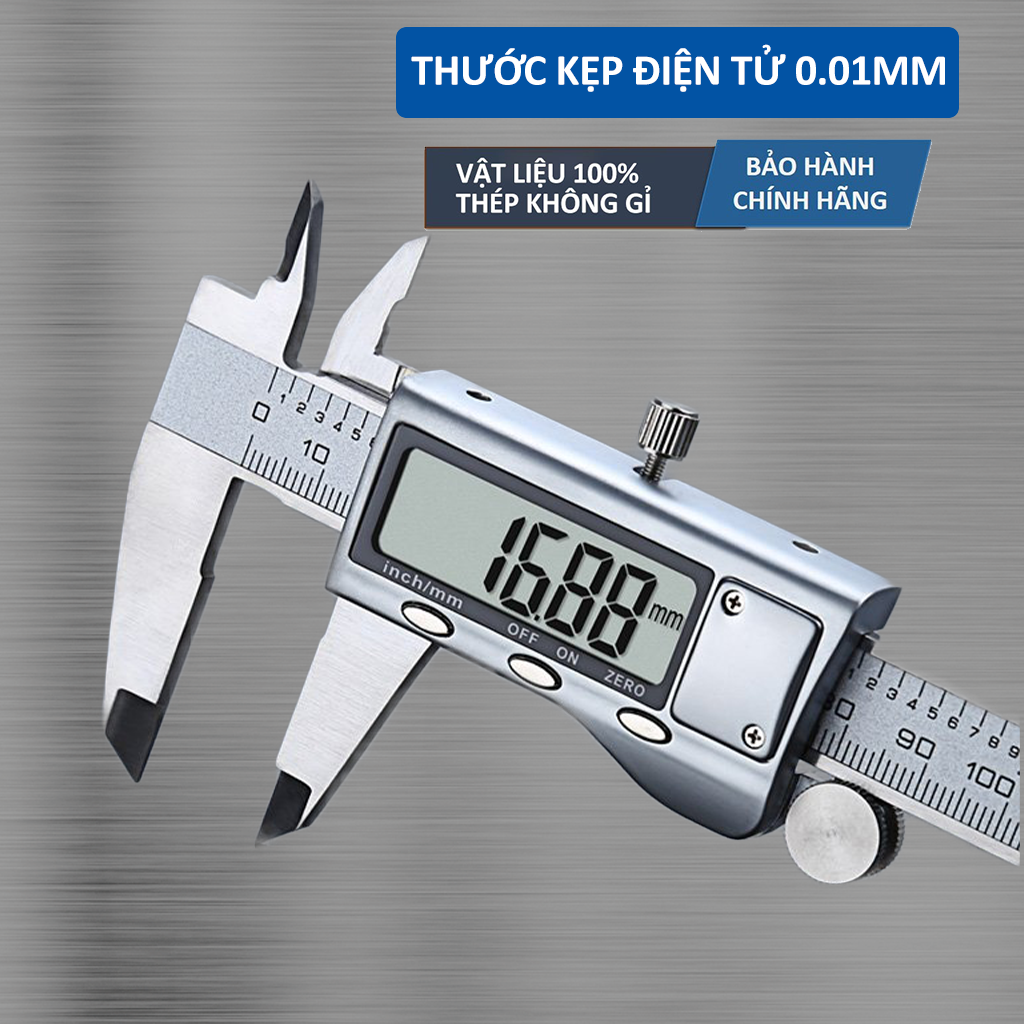 Thước kẹp điện tử 200mm và 300mm thước cặp điện tử thép hợp kim không rỉ