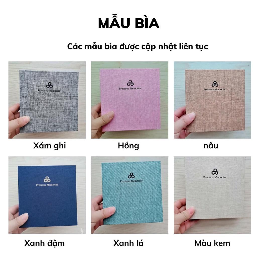 Album ảnh 6x9 đựng 100 tấm bìa vải vintage binder card, quà tặng, để ảnh cho con, để lomo card