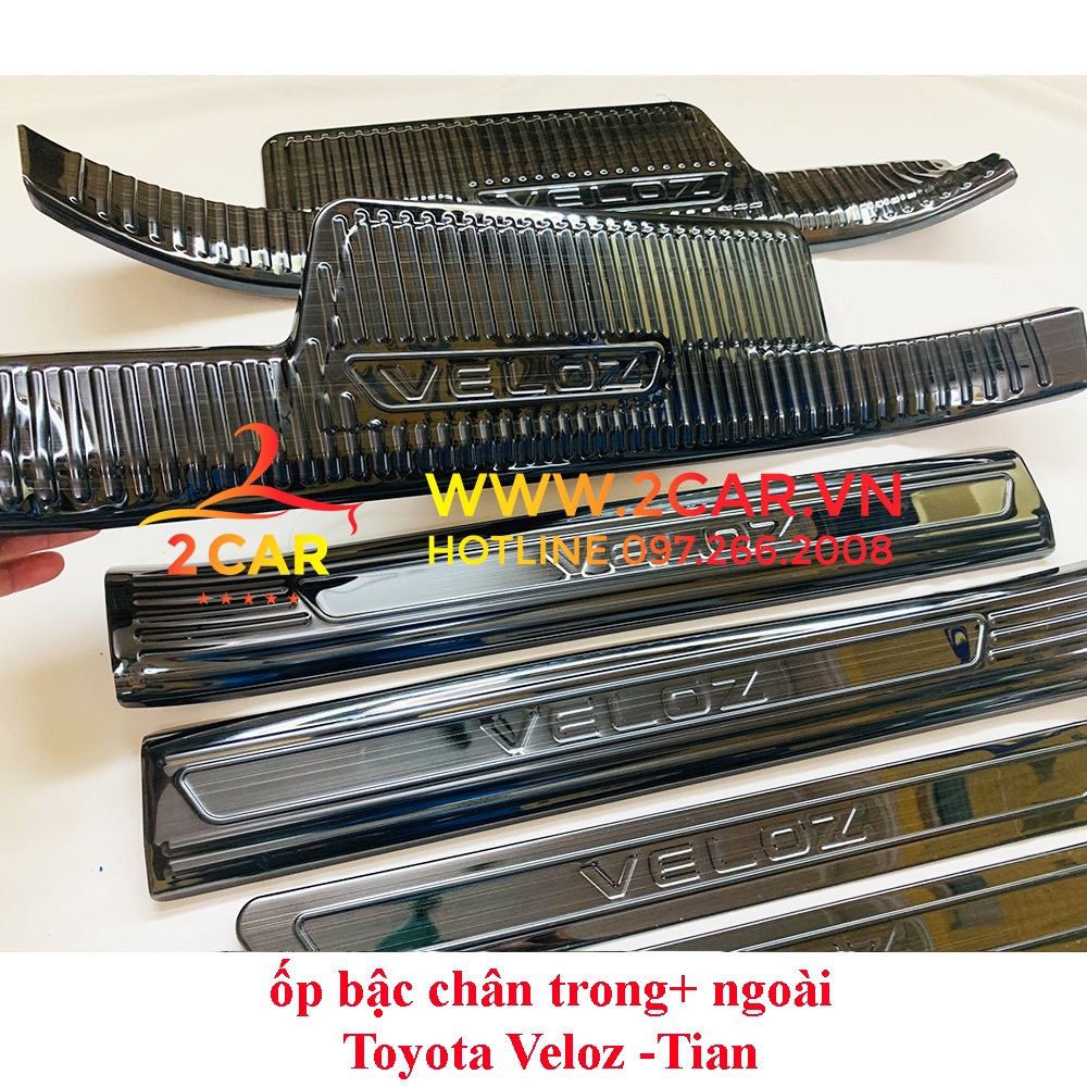 Ốp Bậc Cửa, Nẹp Bước Chân xe TOYOTA VELOZ 2022-2023 HàngTitan