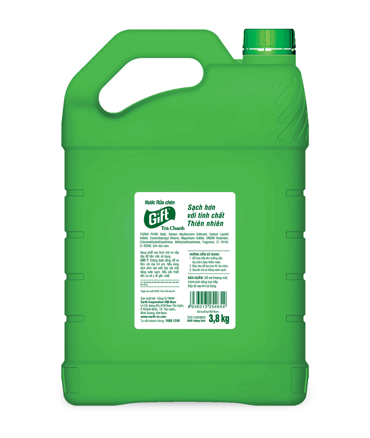 Nước rửa chén Gift Chanh/ Trà Chanh can 3.8 kg