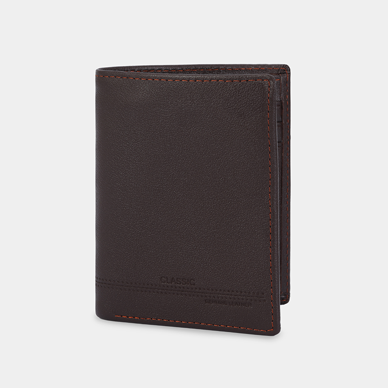 Ví nam da phom chữ nhật đứng, ví nam cầm tay lịch lãm tiện lợi IDIGO MW1-4328