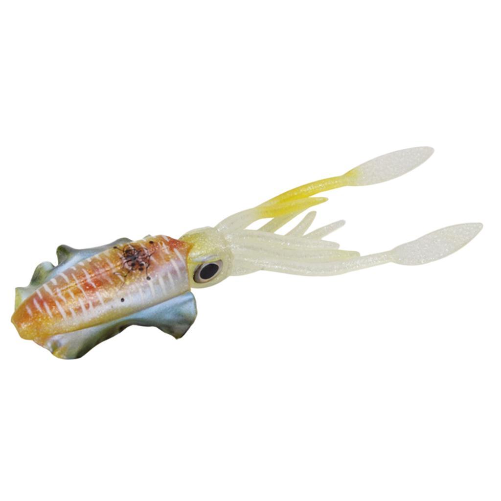 Luminous Soft Artificial Squid Skirt Lure Saltwater Fishing Tackles 15cm