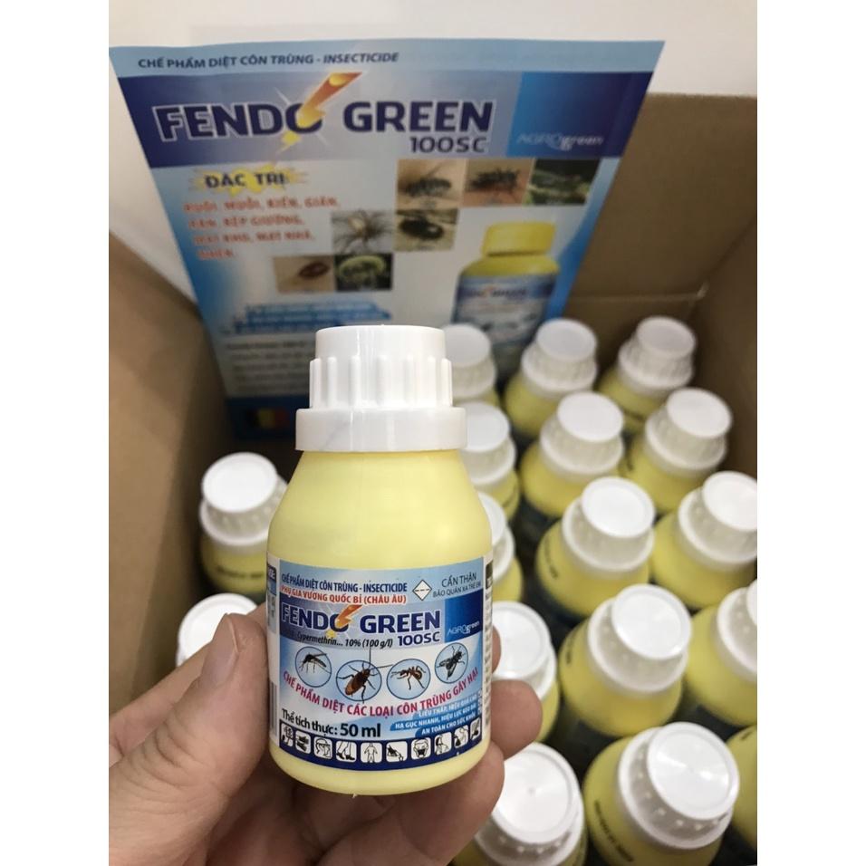 Thuốc diệt muỗi Fendo Green, chai 50 ml, nhập khẩu từ Vương Quốc Bỉ (Châu Âu). Phun phòng chống sốt xuất huyết hiệu quả,