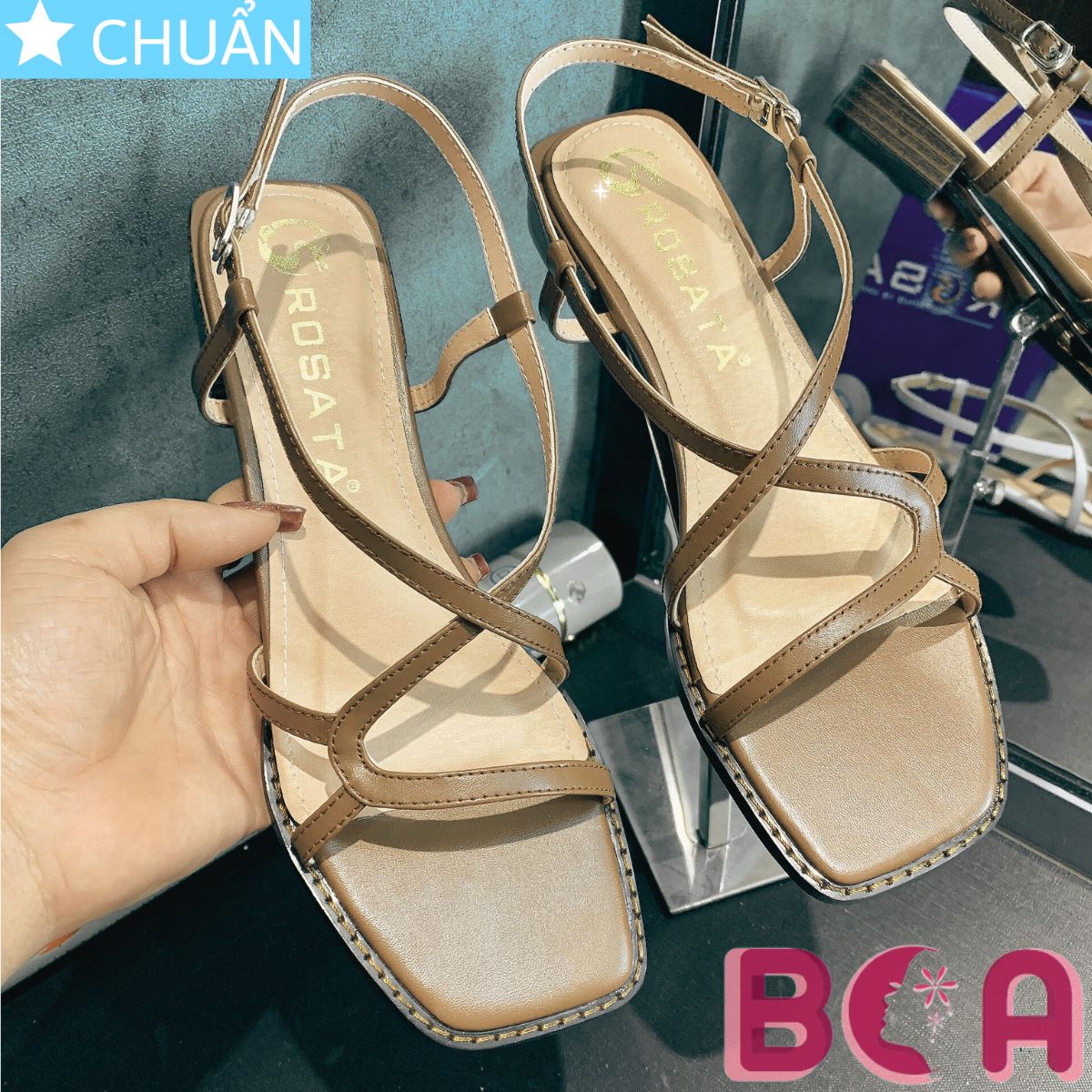 Sandal nữ đế thấp 2 phân RO653 ROSATA tại BCASHOP phong cách thời trang và năng động, trẻ trung