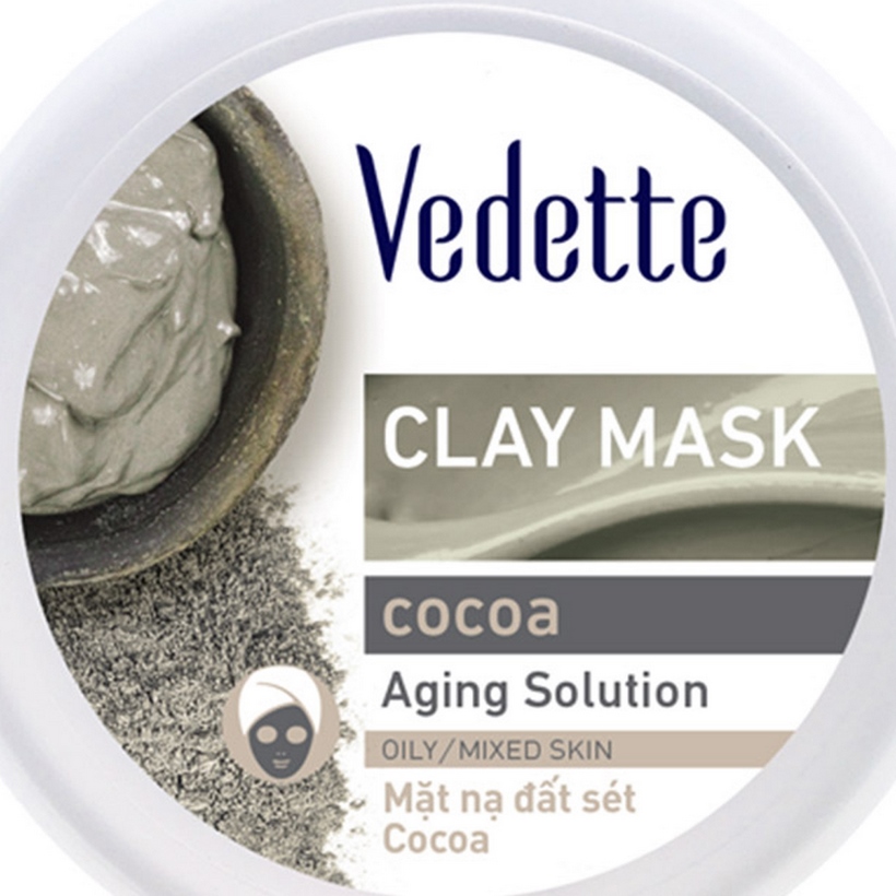 Mặt nạ đất sét bùn non Sạch Sâu Dịu Nhẹ Vedette Spa Series Clay Mask Cocoa hũ 145g