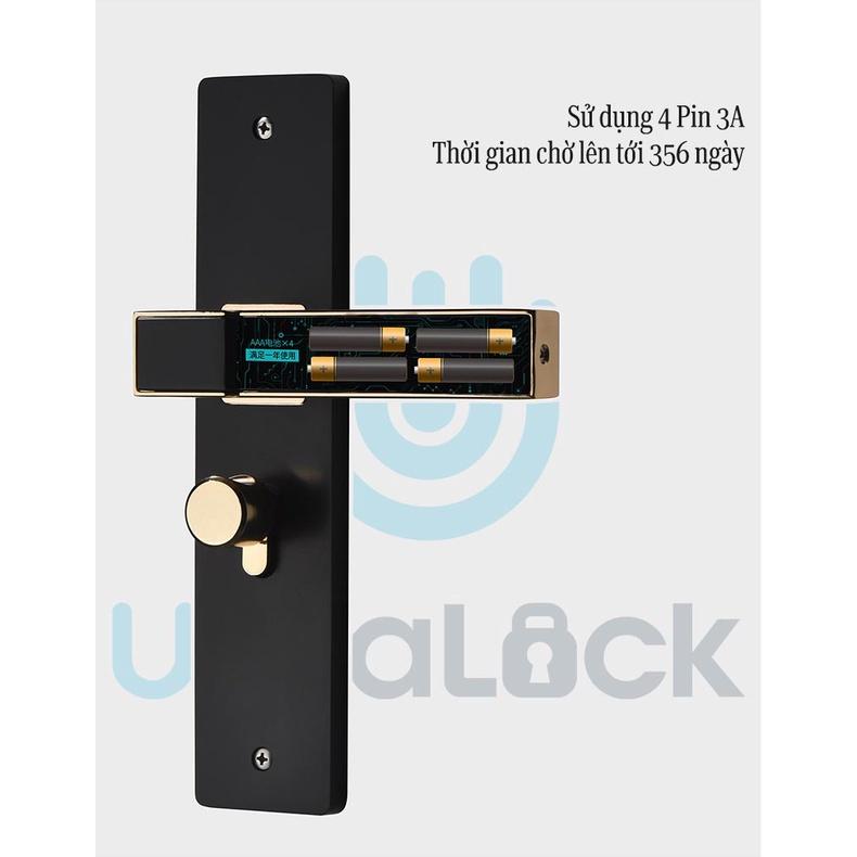 Ultralock P230 Khóa cửa vân tay 2 chức năng Sang trọng Hiện Đại Chất liệu Hợp Kim Nhôm mạ đồng vàng sang trọng