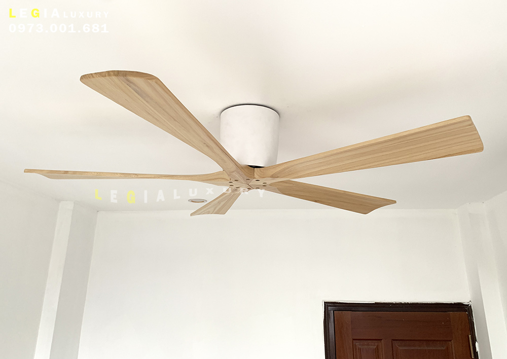 Quạt Trần Gỗ Phong Cách Đông Dương LÊ GIA LGFAN738V - Chiều Cao 22cm - Sải Cánh 132cm - Bảo Hành 5 Năm