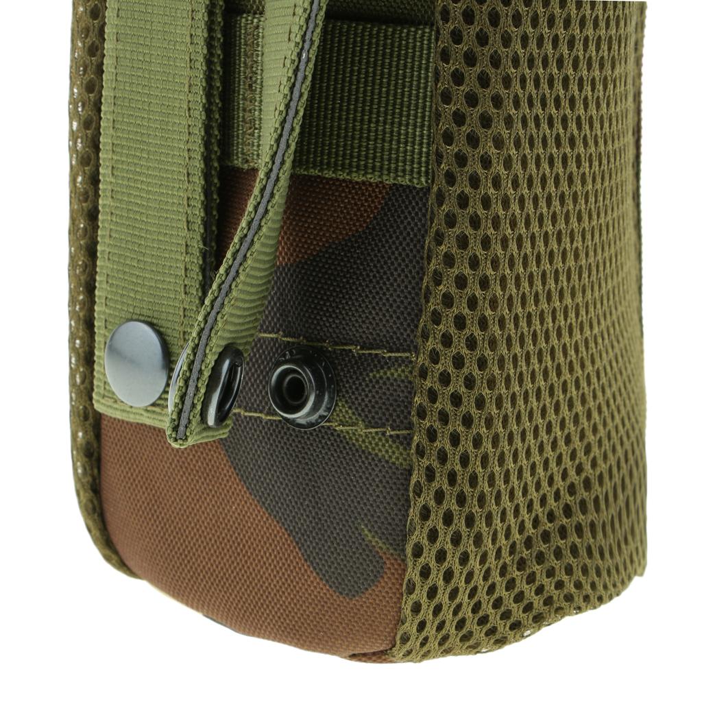 Outdoor Water Bottle Carrier with Shoulder Strap Drinking Pouch Bag Holder Woodland Camo/ ACU/CP/Digital Woodland