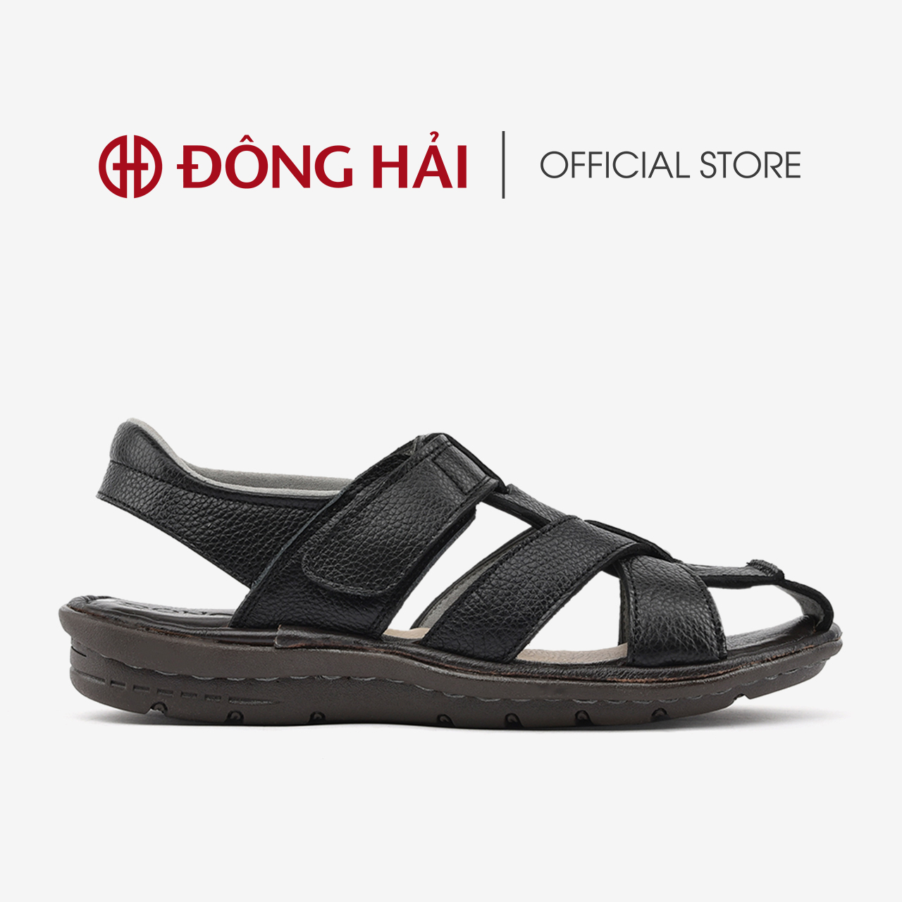 Giày Sandal nam rọ Đông Hải da bò cao cấp thiết kế ấn tượng nam tính - S1126