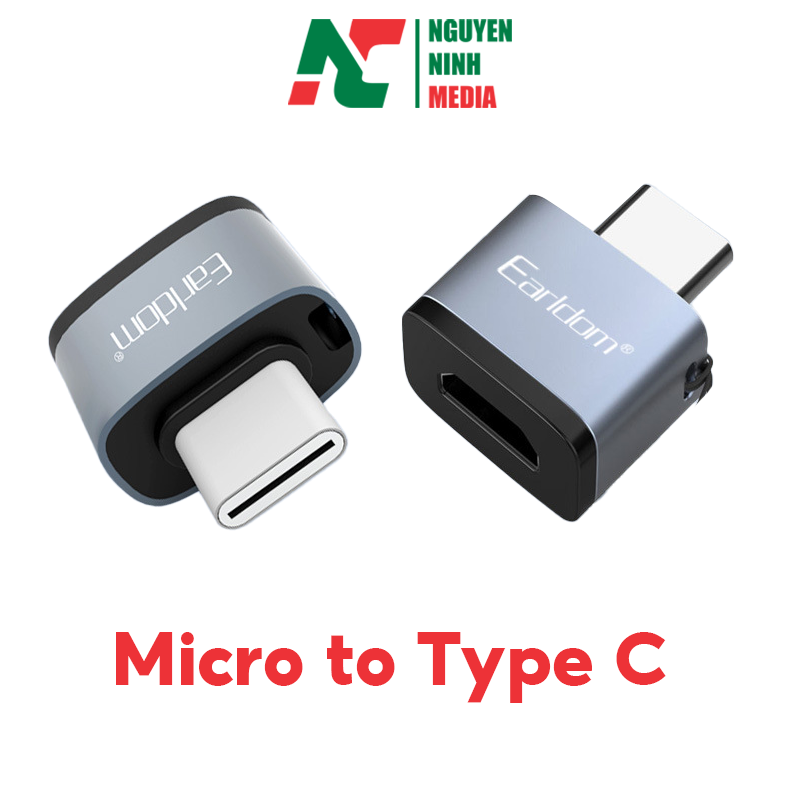 Đầu Chuyển Micro USB Sang Type C Earldom OT62 - Hàng Chính Hãng