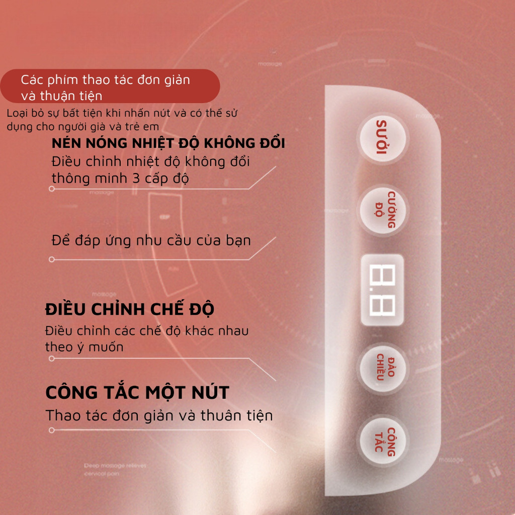 Máy Massage Bụng tan Mỡ, Đai Massage Đánh Tan Mỡ Bụng Cao Cấp Có Đèn Hồng Ngoại Tích Hợp Đá Nóng Hymalaya Giúp tan mỡ bụng