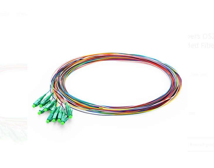 Dây nhảy quang LC APC 12 Fibers OS2 Single Mode Unjacketed Color - Bunch - Xmethod Network - Hàng chính hãng