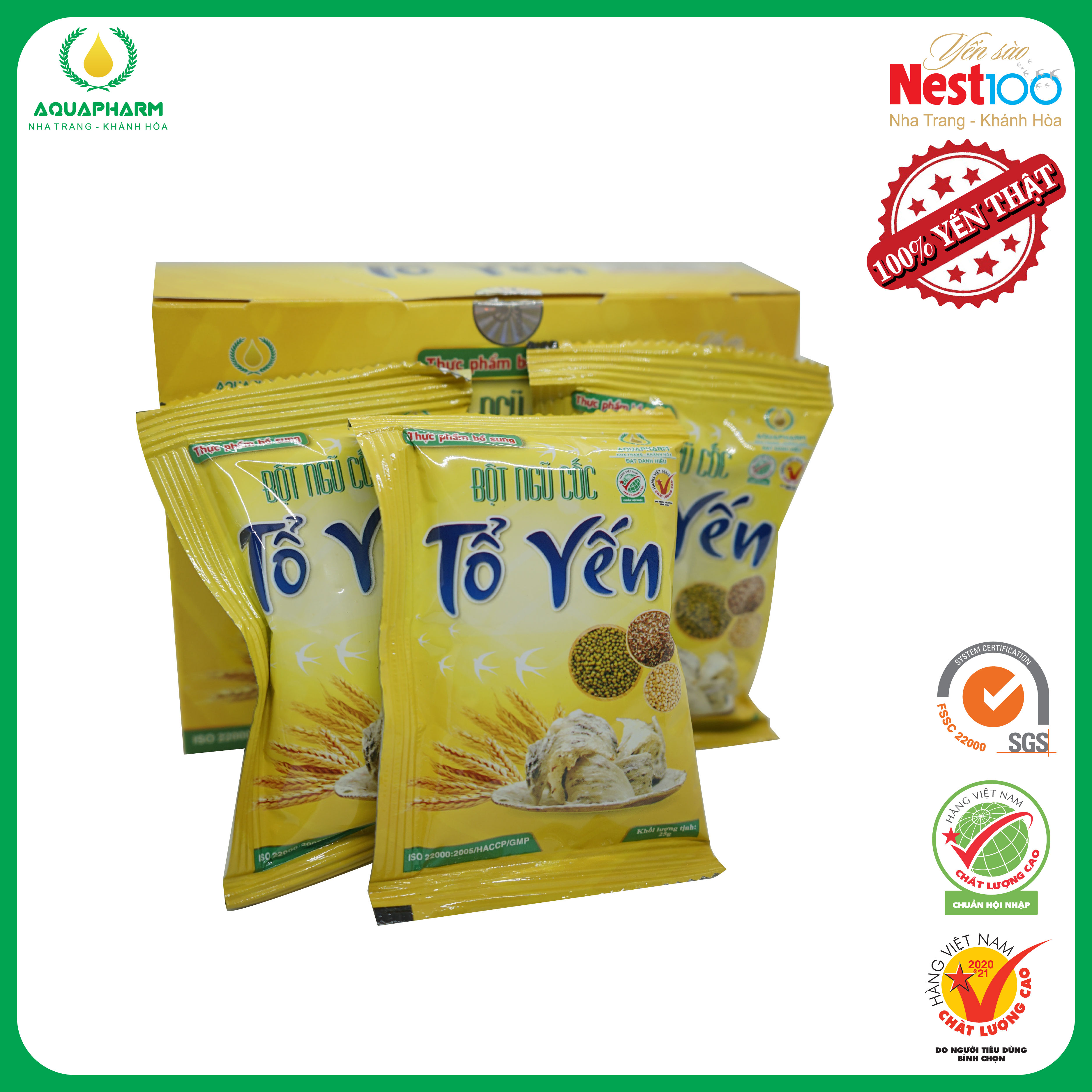 Bột Ngũ Cốc Tổ Yến Sào Nest100 - Hộp 10 gói