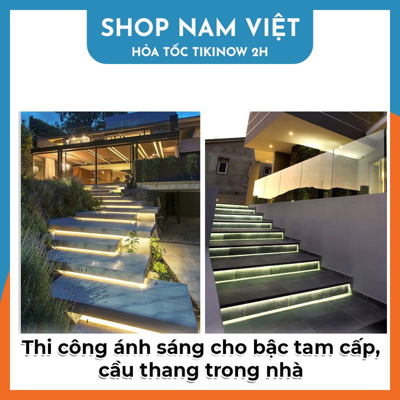 Dây Led 3528 Kèm Nguồn, Led Chống Nước Trang Trí Ngoài Trời, Hắt Trần, Quấn Cây - Chính Hãng NAVIVU