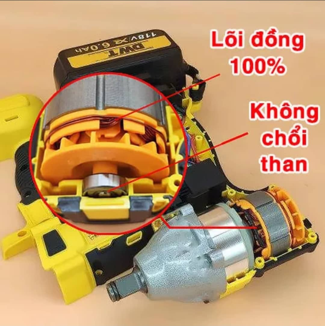 Máy Siết Bulong BOSHUN BS-IW330N Đầu 1/2 inch (12,7mm) Đầu 2 in 1-Không Chổi Than - Lõi Đồng - Bảo Hành 6 THÁNG