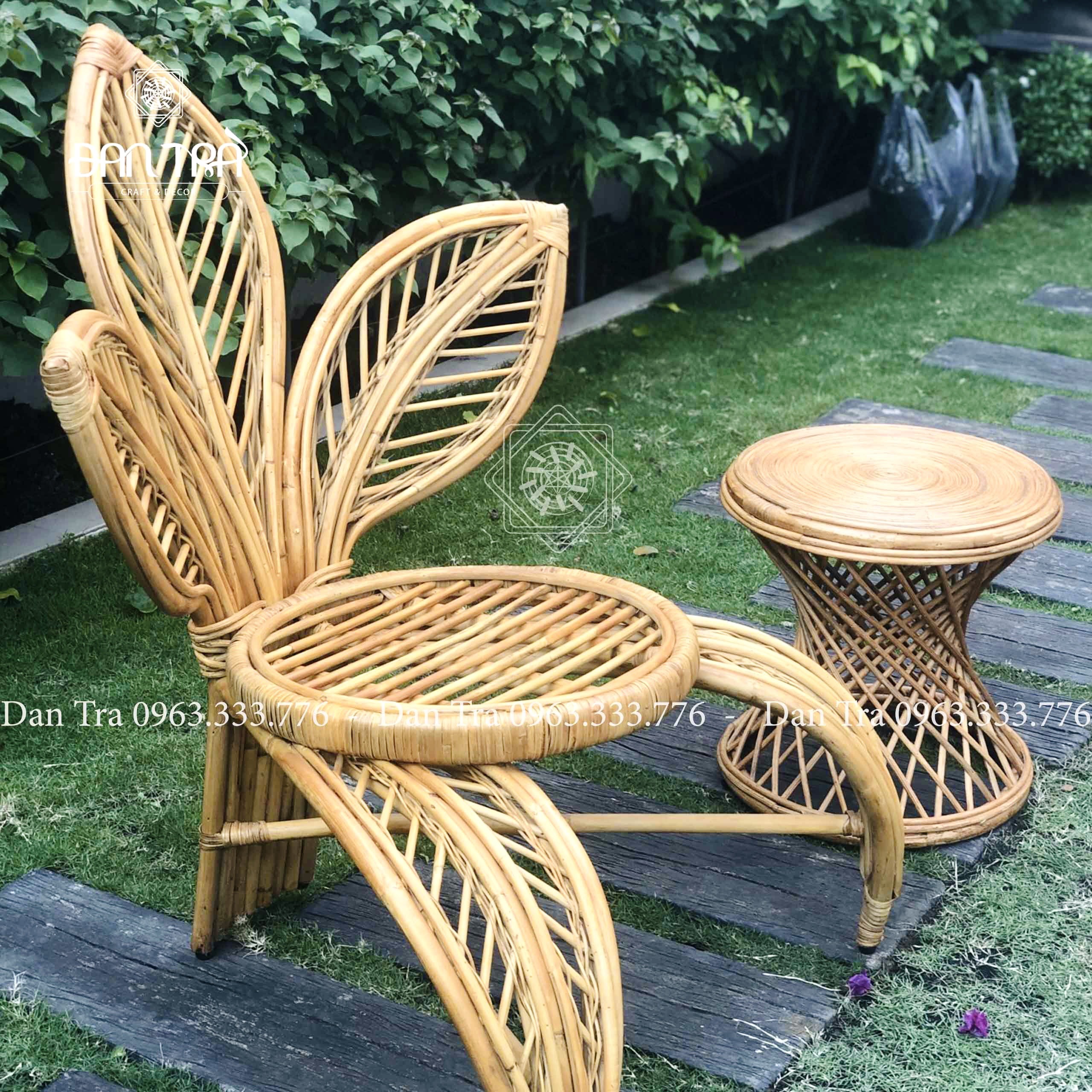 Ghế Mây Cánh Hoa Xoè Độc Lạ, Ghế Mây Decor Phòng, Ghế 5 cánh, Nội Thất Mây Tre ĐAN TRÀ