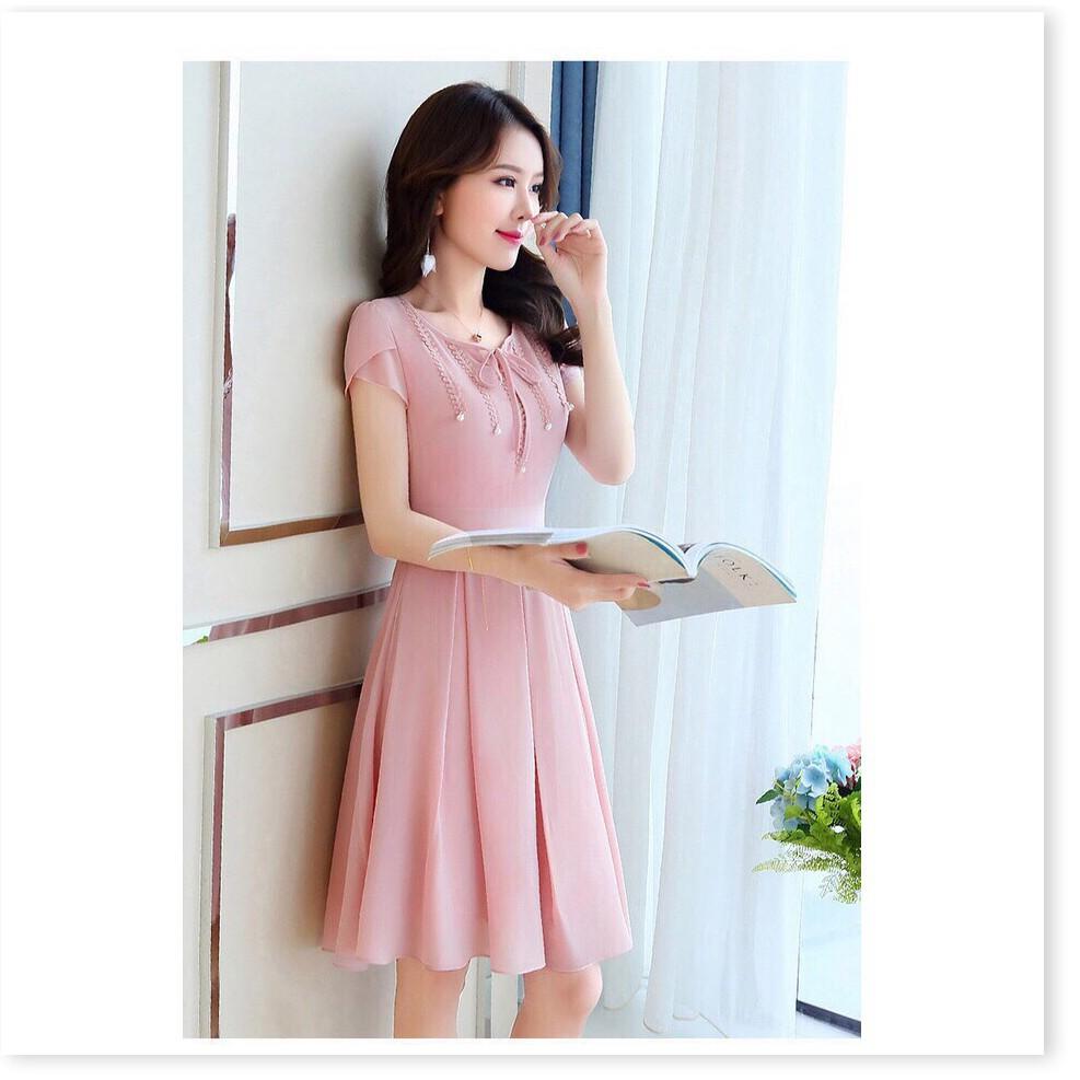 ĐẦM VOAN LỤA - KẾT NƠ CỔ