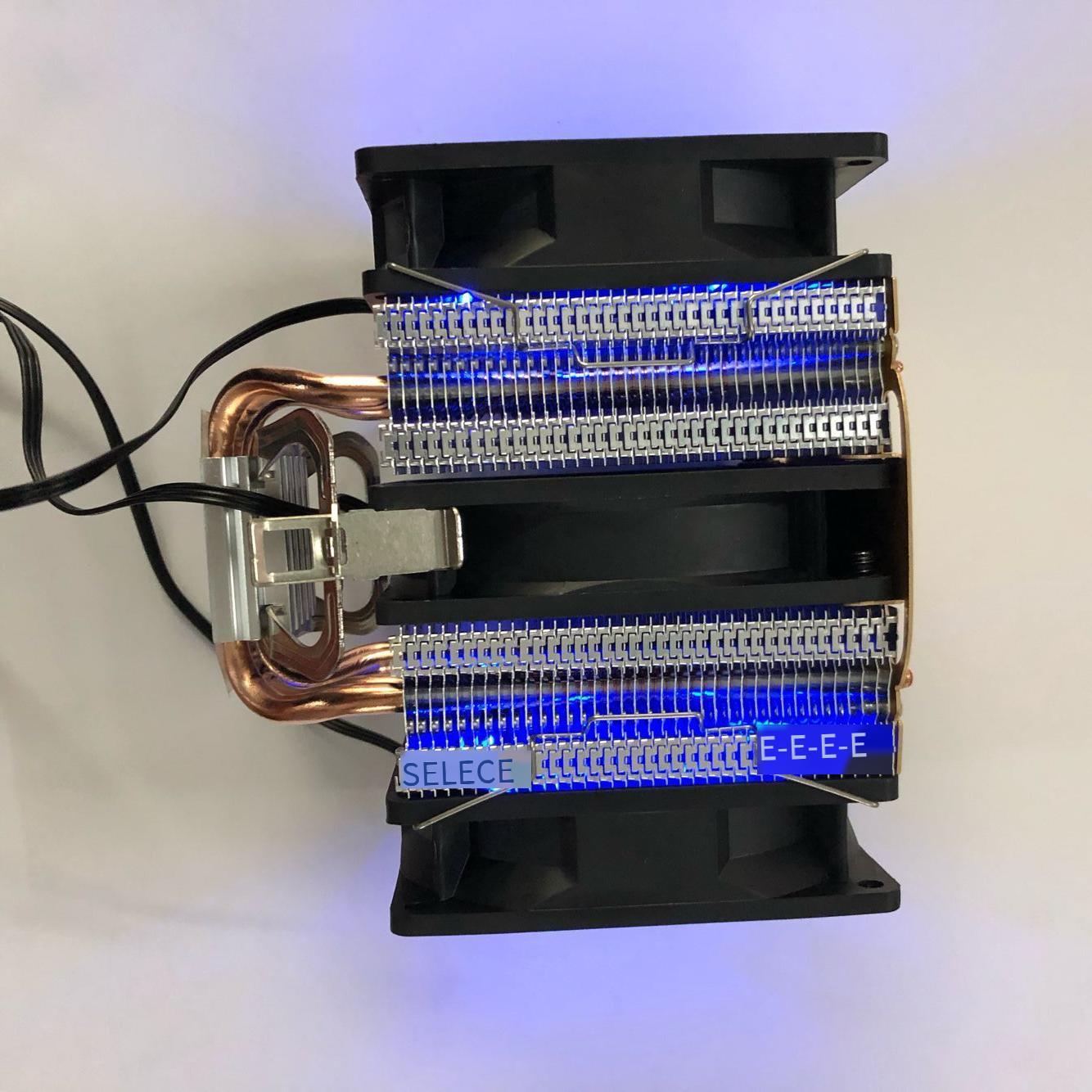 Giá rẻ nhất 4 ống dẫn nhiệt tháp đôi tản nhiệt CPU ống đồng quạt cpu 9 cm cho nền tảng Intel AMD 1151