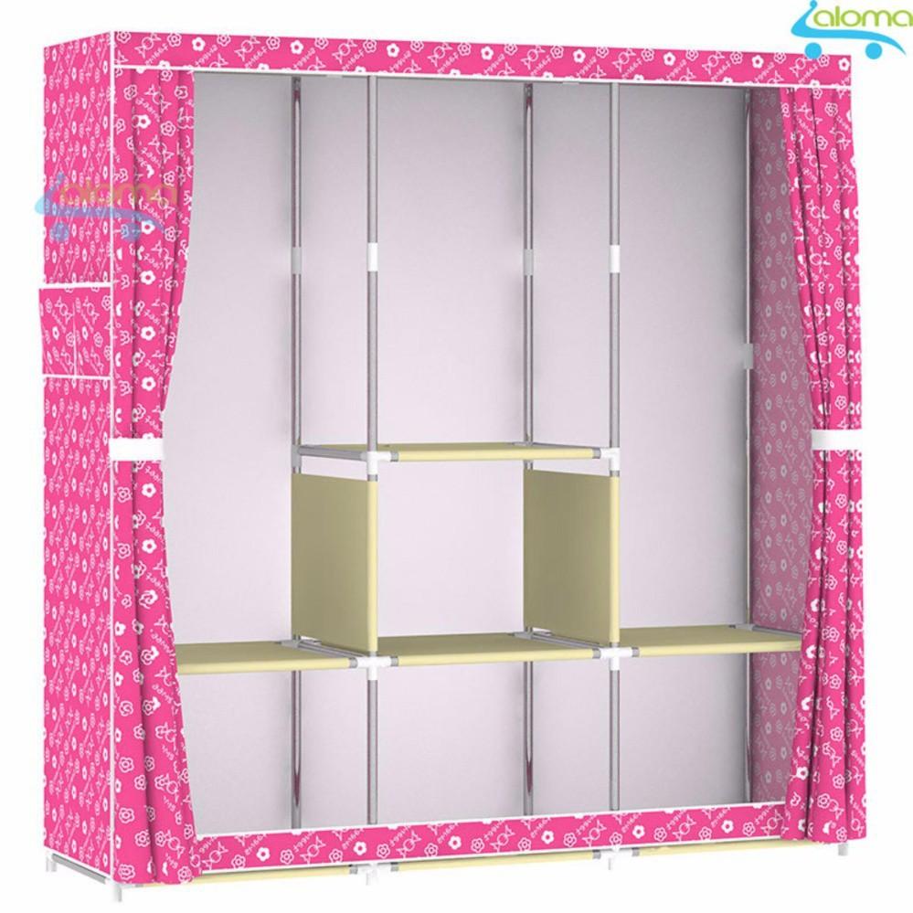 Tủ Vải 3 Buồng 8 Ngăn 3D Khung Inox