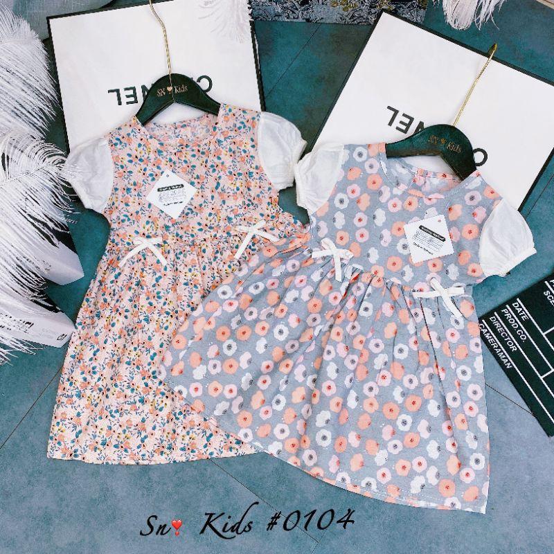 Váy hoa nhí tay bồng mẫu mới bé gái