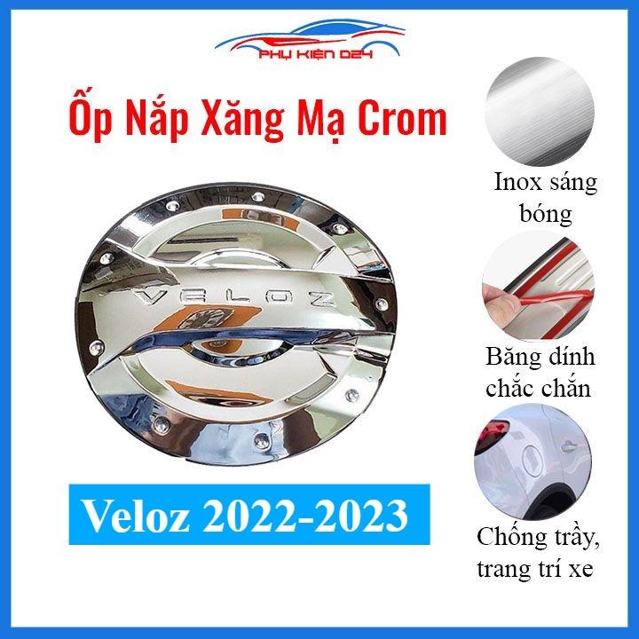Ốp nắp xăng Veloz 2022-2023 mạ crom bảo vệ chống trầy trang trí ô tô