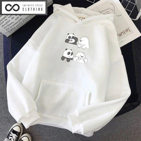 Áo Nỉ Bông We Are Bear Jerry Cute Hoodie tay dài ấm áp gia đình trẻ em full size unisex aomifashion