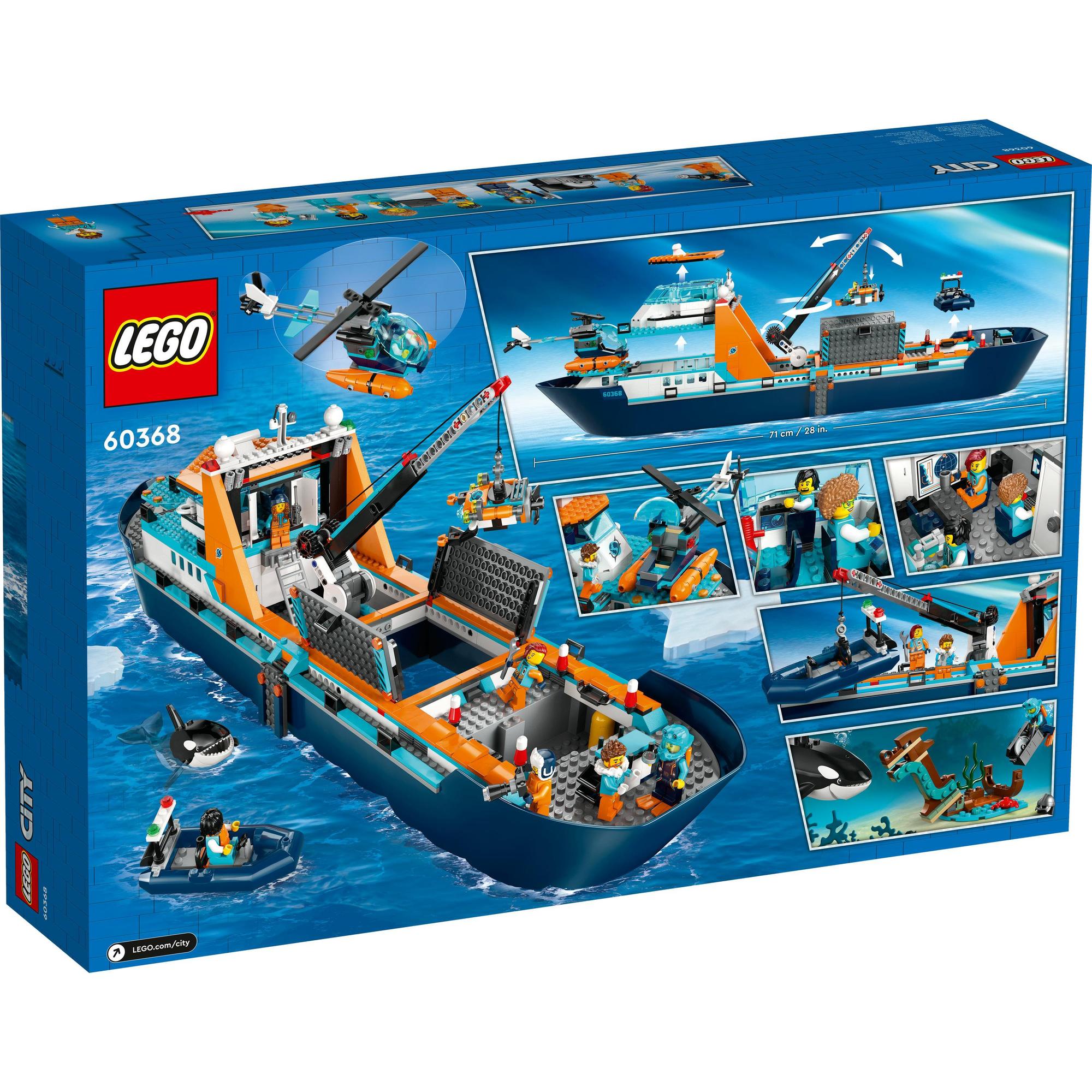 LEGO City 60368 Đồ chơi lắp ráp Tàu thám hiểm bắc cực (815 chi tiết)