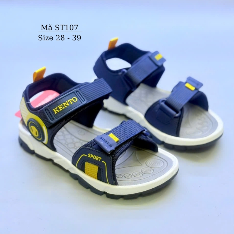 Dép quai hậu bé trai Sandal KENTO VNXK cho trẻ em học sinh tiểu trung học 4 - 15 tuổi đi học đi biển thể thao năng động ST107