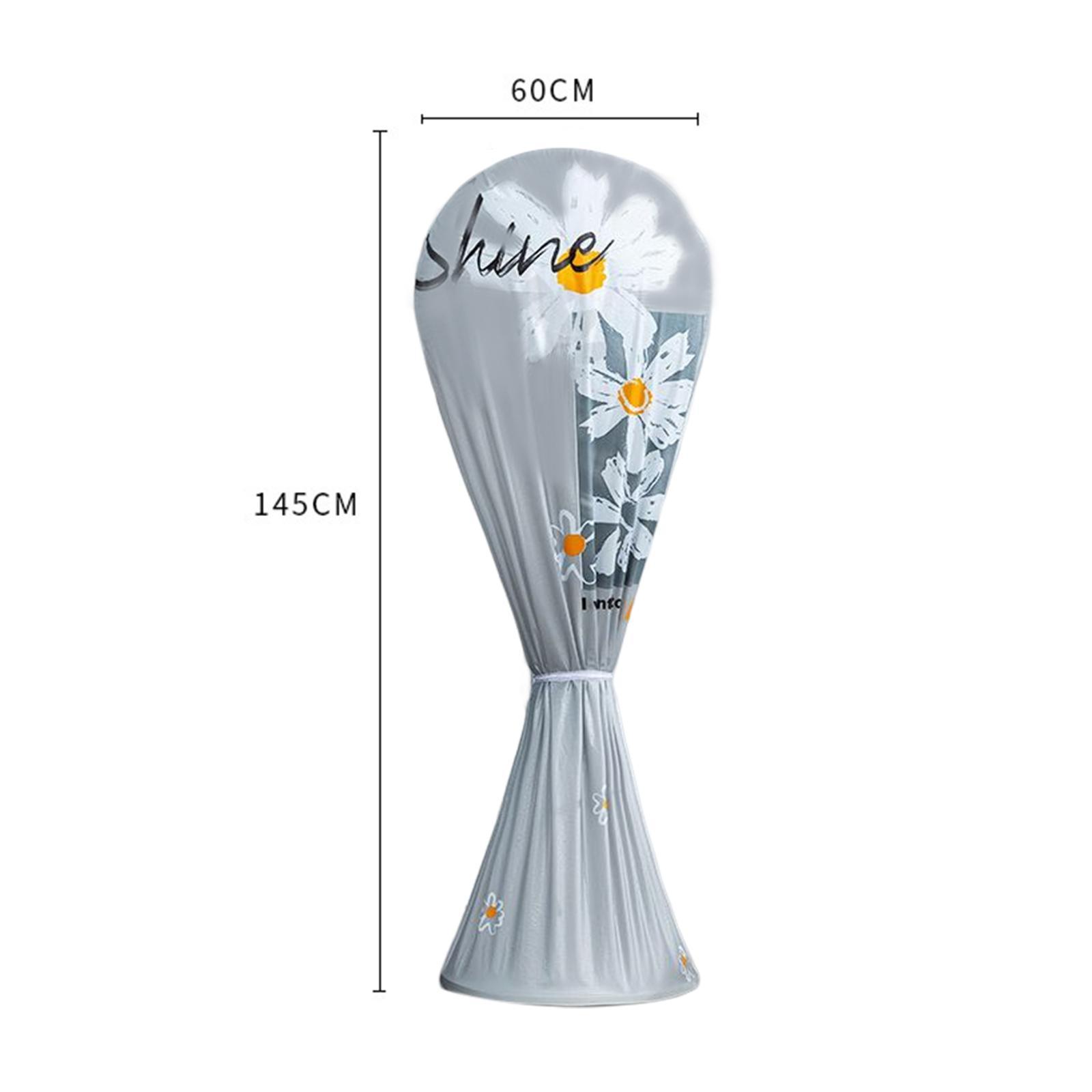 Floor Fan Waterproof Dustproof Cover Protective Gray Long