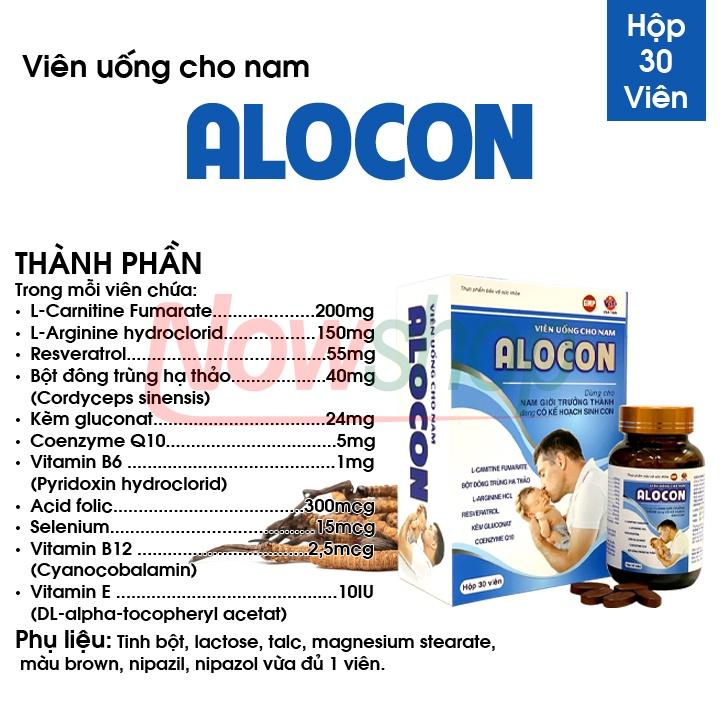 Viên Uống Tăng Khả Năng Thụ Thai Alocon Nam Vạn Tam Giúp Bổ Thận Tráng Dương Tăng Cường Sinh Lý Mạnh Tinh Trùng