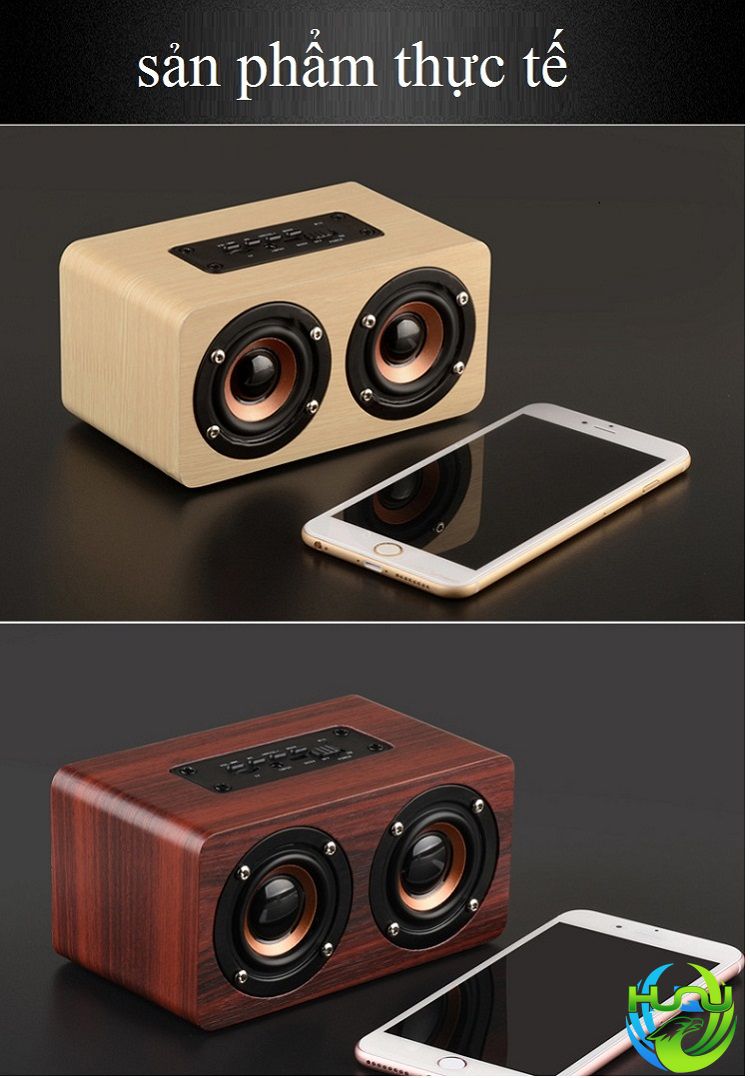 Loa Bluetooth Không Dây Cao Cấp Huqu HQ-W5 Hỗ Trợ Cổng AUX Thẻ Nhớ , Nghe FM - Hàng Chính Hãng