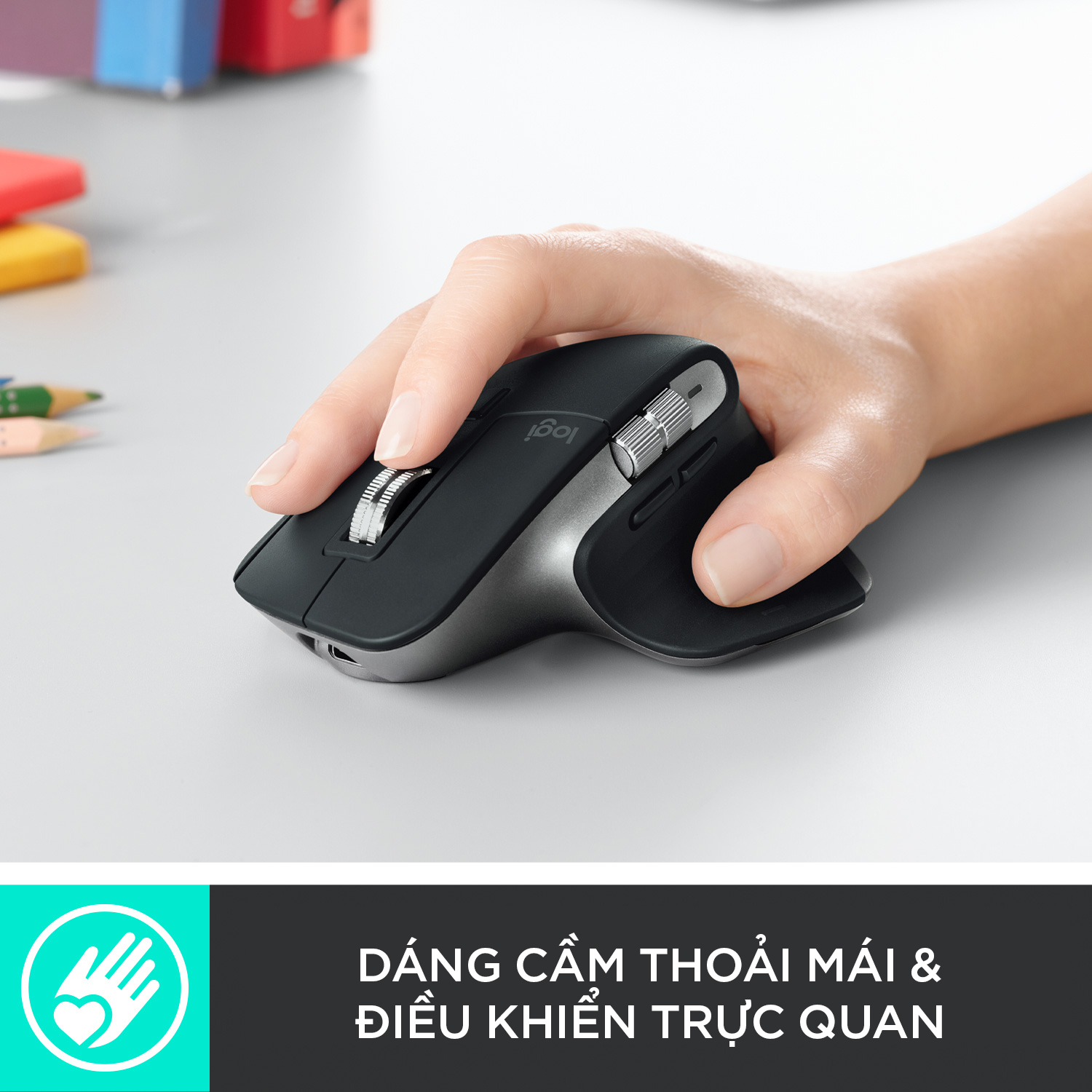 Chuột không dây Bluetooth Logitech MX Master 3 - Hàng chính hãng