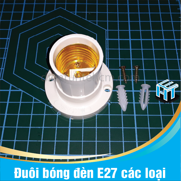 Đuôi bóng đèn E27 các loại - Đuôi thằng E27 - Set 2 cái