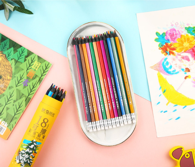 Bộ chì màu chuốt xóa được M&G 12/18/24/36 màu-AWPQ0506/AWPQ0507/AWPQ0508/AWPQ0509