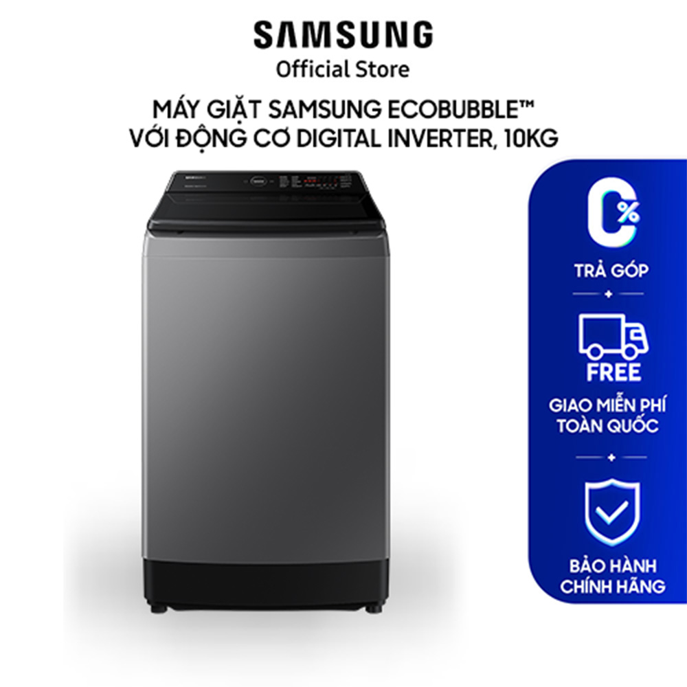 Máy giặt cửa trên Ecobubble với Động cơ Digital Inverter, 10kg WA10CG5745BDSV - Hàng chính hãng