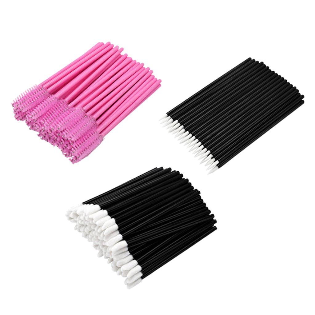 Disposable Applicator for Make Up Wands Mascara for Lips Eyeliner - Pink, as