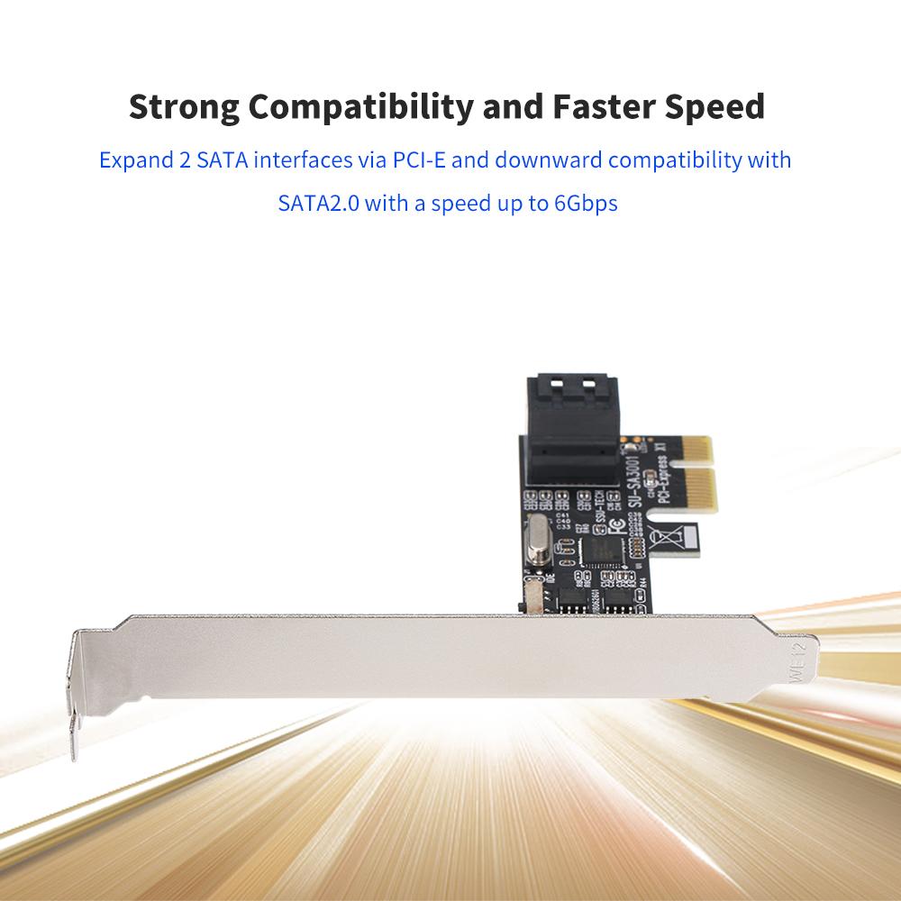 Thẻ mở rộng PCI-E sang SATA3.0 chuyển đổi cổng SATA 2 6Gbps với hỗ trợ đĩa CD