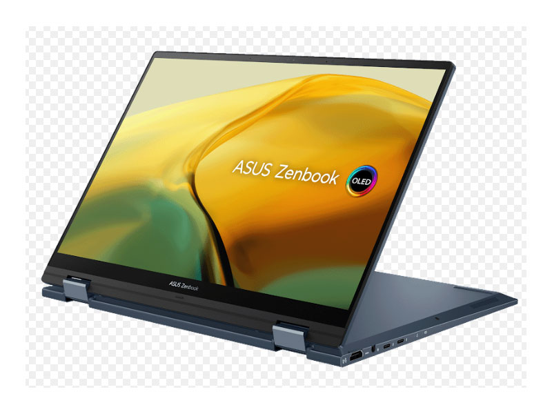 Laptop Asus Zenbook 14 Flip OLED UP3404VA-KN039W (Intel Core I7-1360P | 16GB | 512GB | Intel Iris Plus | 14.0-inch OLED WQXGA+ | Win 11 | Xanh) - Hàng Chính Hãng - Bảo Hành 24 Tháng