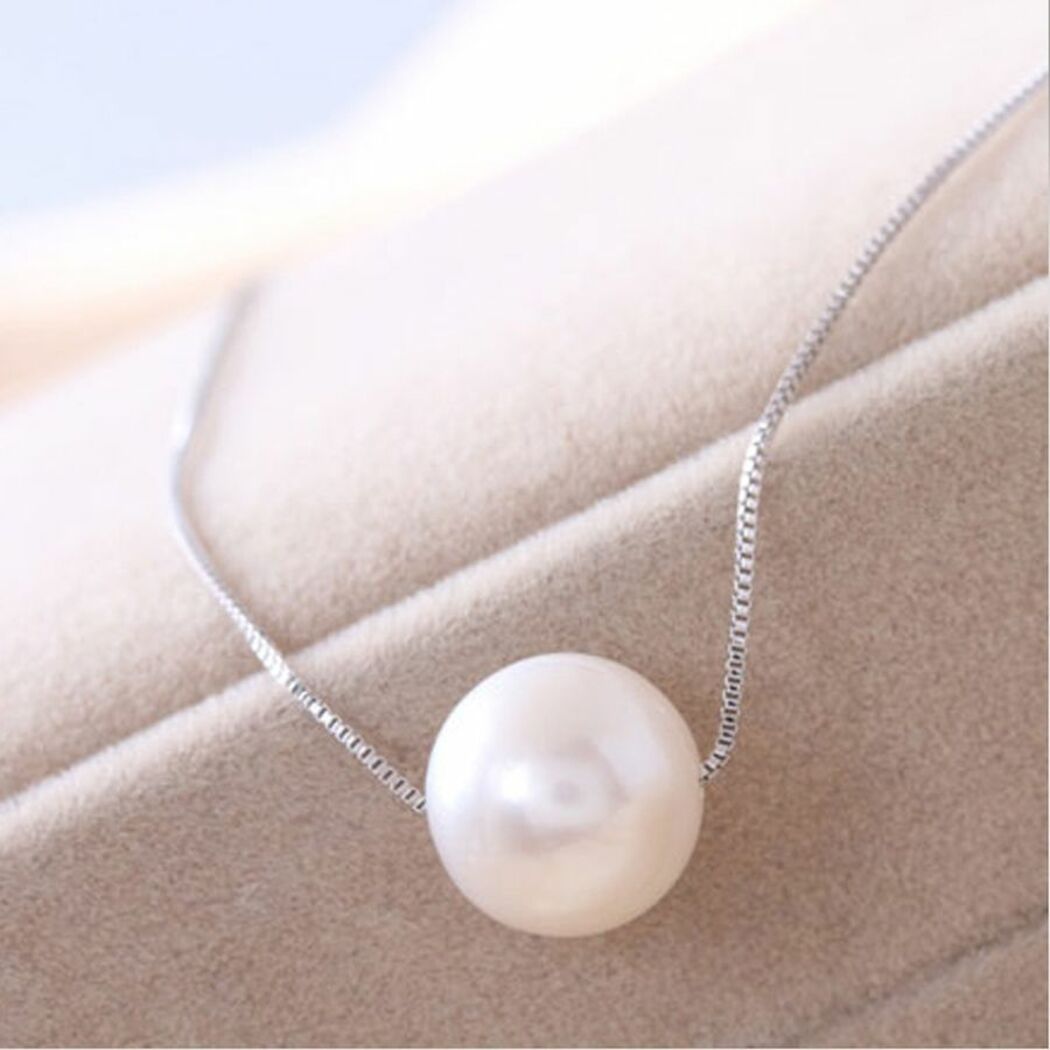 Dây Chuyền Ngọc Trai Nước Ngọt Thiên Nhiên Cao Cấp - Mặt Tròn Đơn - Trang Sức Cô Tấm - SINGLE PEARL (9-10ly) - CTJ4210