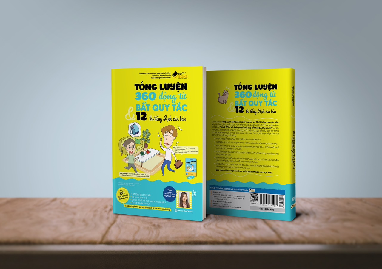 Sách Tổng luyện 360 Động Từ Bất Quy Tắc Và 12 Thì Tiếng Anh Căn Bản