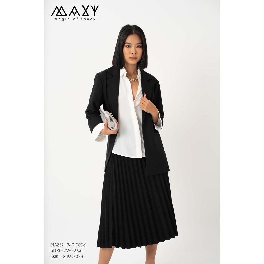 Áo khoác blazer phong cách Hàn Quốc black blazer Maxy Workshop