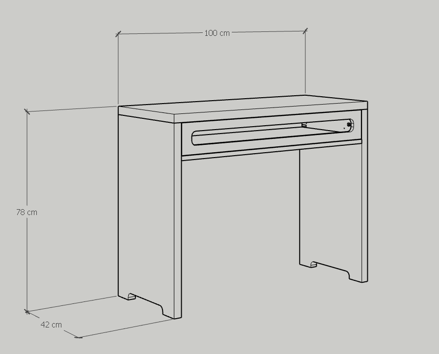 [Happy Home Furniture] MEYDAN , Bàn làm việc 2 ngăn kéo , 100cm x 42cm x 78cm ( DxRxC), BAN_043