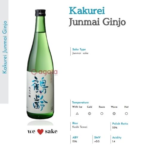 Chai Rượu Sake Nhật Bản KAKUREI Junmai-Ginjo ( 15%)