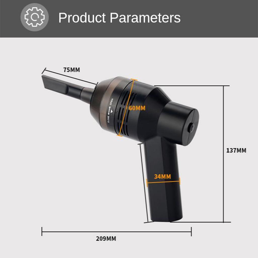 2pcs Cordless Air Duster Blower Electric Air Can for Computer Dust Cleaning