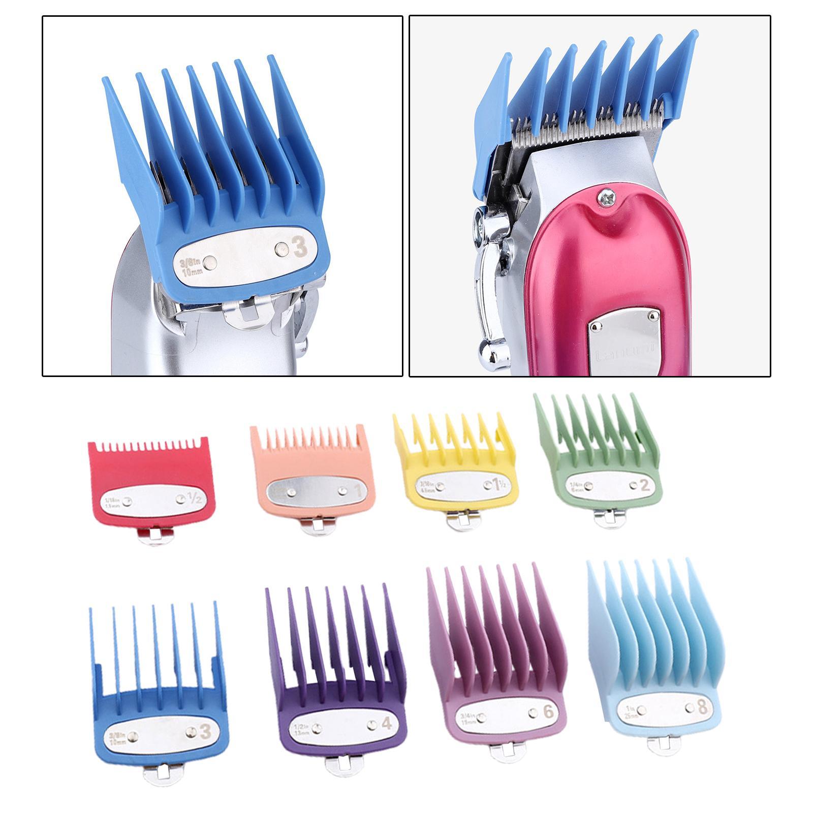 8x Hair Clipper Guards, Professional Hair Cutting Guide Combs Set for Hair Clippers