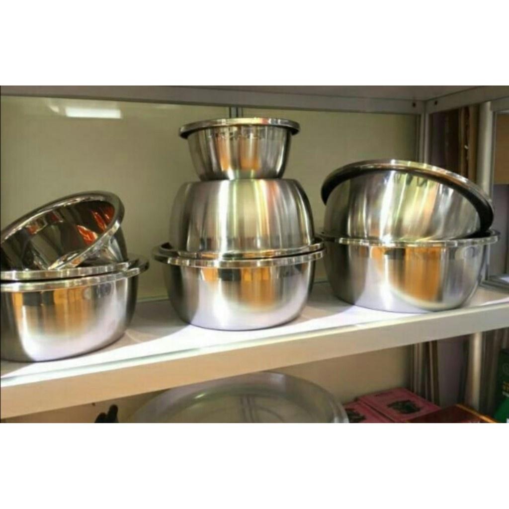 Thau Trộn/ Thố Trộn/ Chậu Trộn Salad Trộn Bột Inox Cao Cấp Hàng Dày
