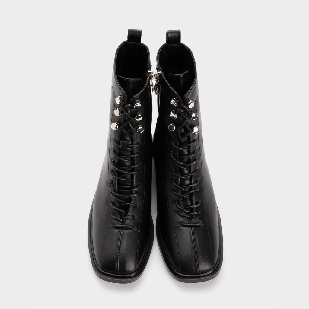 Giày Bốt Nữ Boot Da Dây Cúc 3Phân HAPAS - BOT357
